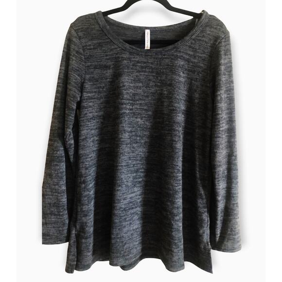 Forgotten Grace Brushed Hacci Pullover Tunic Top Sz medium in Dark Charcoal NWT - Picture 3 of 6